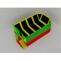 БАТУТНАЯ АРЕНА С НАКЛОННЫМИ БАТУТАМИ 8Х5Х3